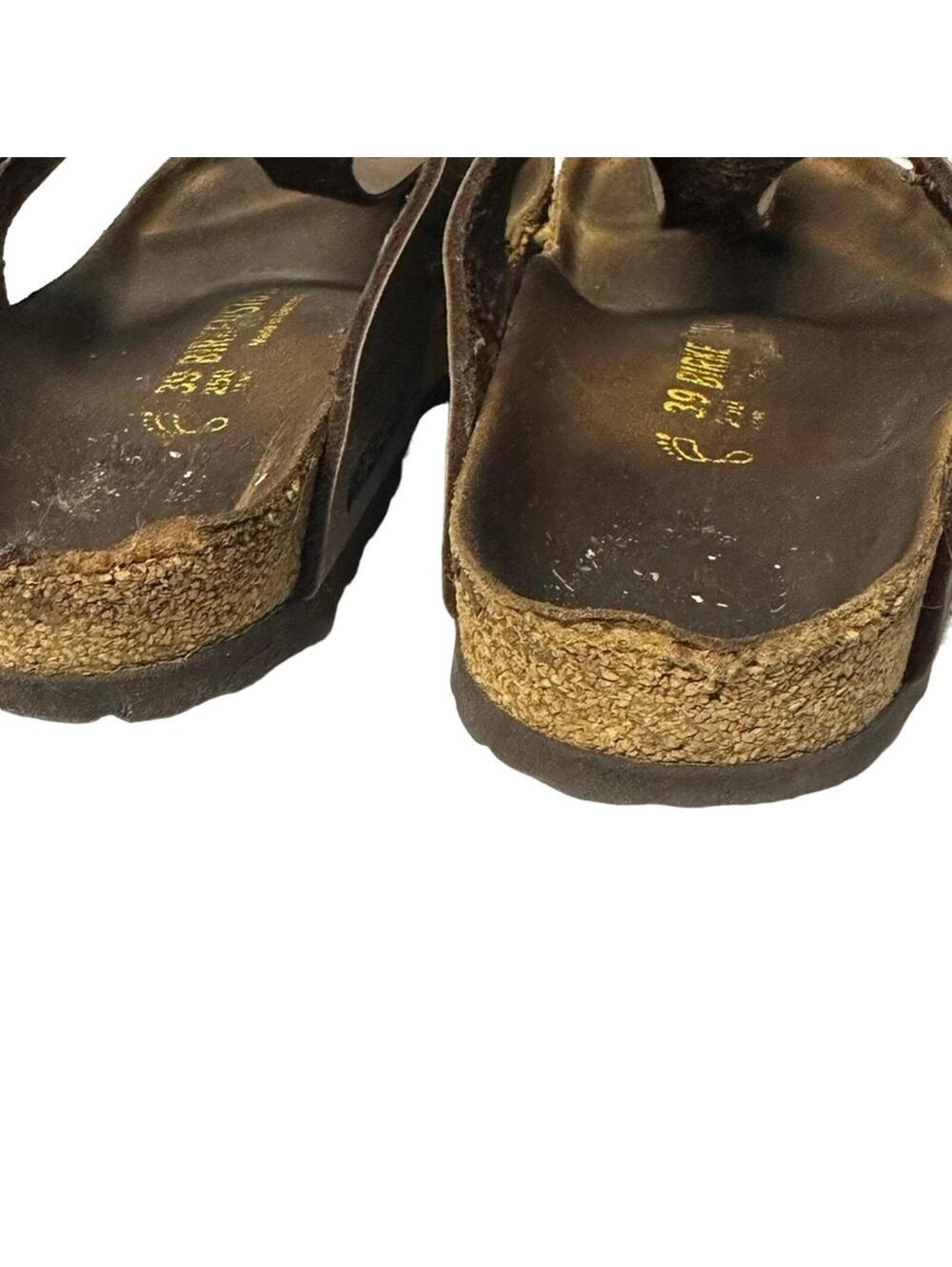 Birkenstock Gizeh Birkibuc Thong Sandals Brown Size 39 (US Women's 8-8.5) - Picture 12 of 16
